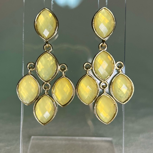 Gemstone Chandelier Earrings for Women Drop Dangle Design Green - Picture 4 of 8